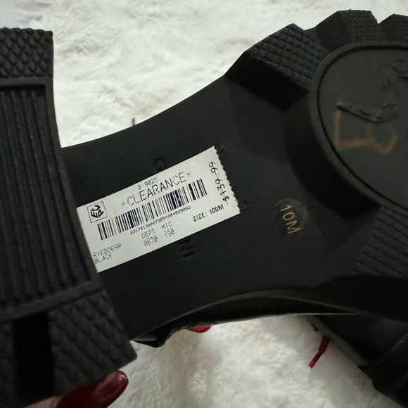 NEW Gianni Bini Ryedderr Leopard Block Heel Combat Boots BlackRed LaceUp 10 - Picture 12 of 16